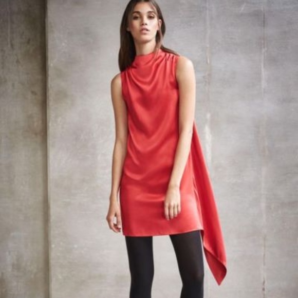 helmut lang red dress